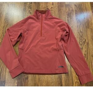 GoLite Waterproof 1/4 Zip Pullover Rust Women’s Small Lightweight Outdoor Jacket